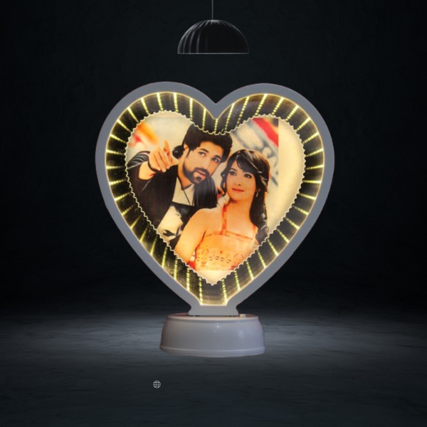 Customizable Heart-Shaped 5D Magic Mirror Frame