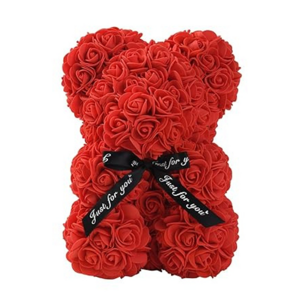 Romantic Handmade Rose Bear – A Timeless Gift of Love